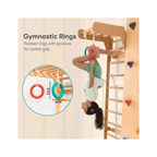 Curious Cub Wooden Wall Mounted Jungle Gym