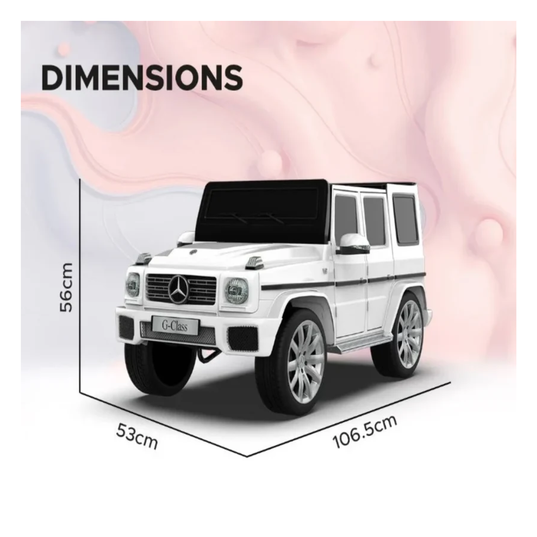 EMotorad Formula Fun Battery Oprated Mercedes Benz G-Wagon Ride-On Car, White