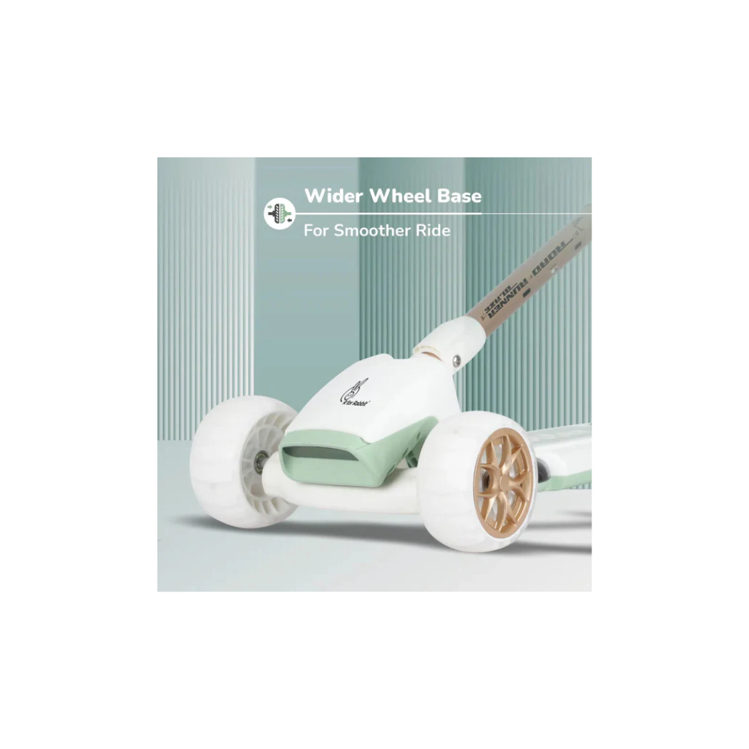 R fro Rabbit Road Runner Blaze Scooter For Kids With PU LED Wheels Green Gold