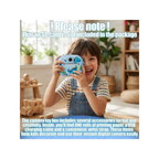 Rainbow Toys Instant Print Camera for Kids 1080P HD Digital Camera with Video Recording, Built-in Printer Assorted Color