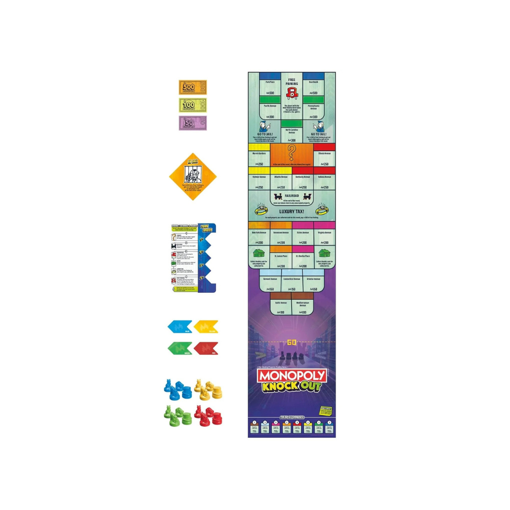 Hasbro Monopoly Knockout Family Party Game for Kids