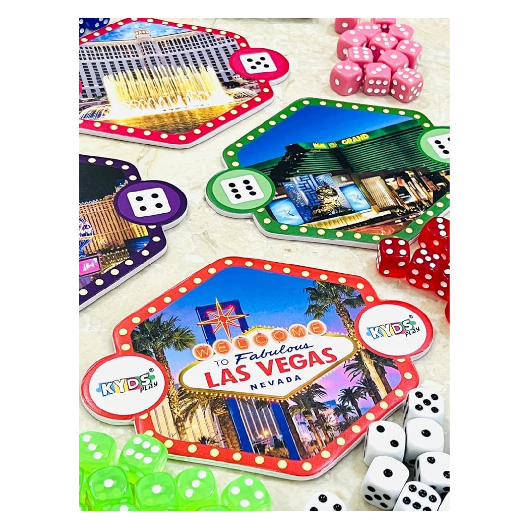 Vegas Dice Strategy Board Game for Groups & Families (4-10 Players, Ages 14+)