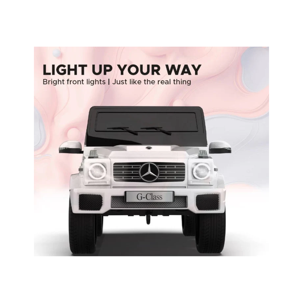 EMotorad Formula Fun Mercedes Benz G-Wagon Ride-On Car for Kids (White)