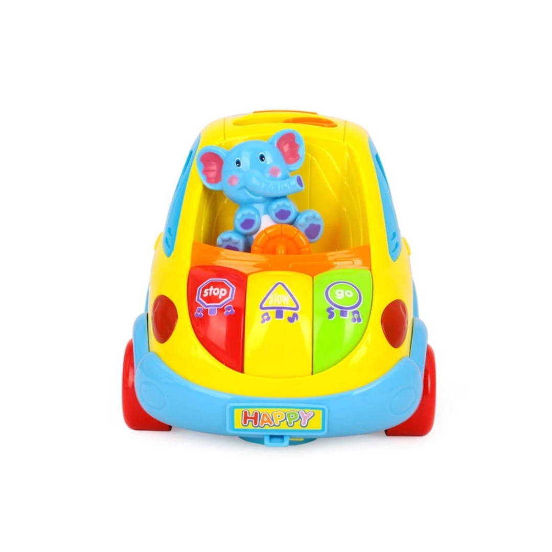 Hola Clever Coupe 2-in-1 Shape Sorter Activity Bus Musical Learning Toy 6 Shape Blocks 18–36 Months