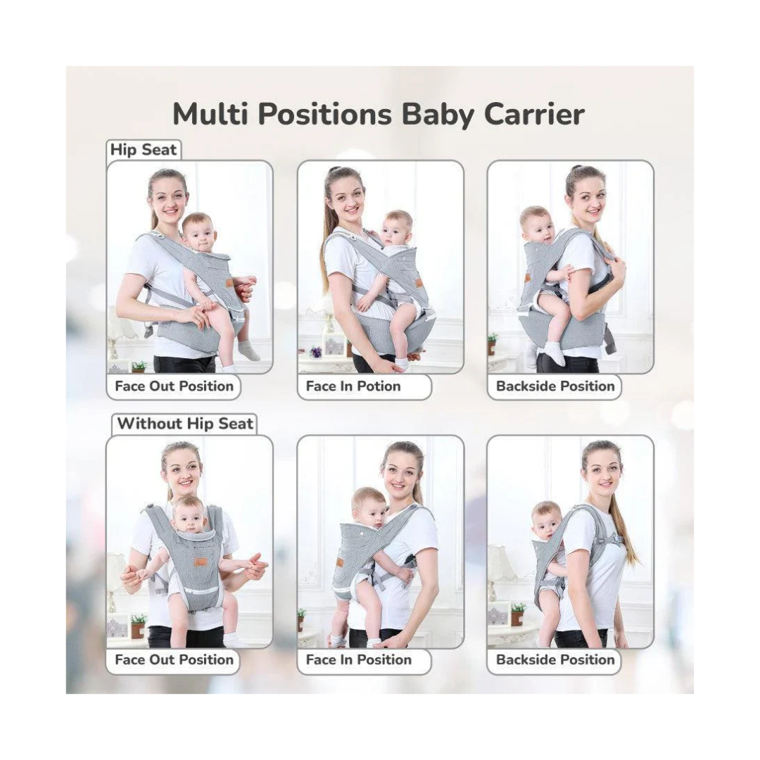 R For Rabbit Upsy Daisy Ergo 8-in-1 Hip Seat Baby Carrier Light Grey