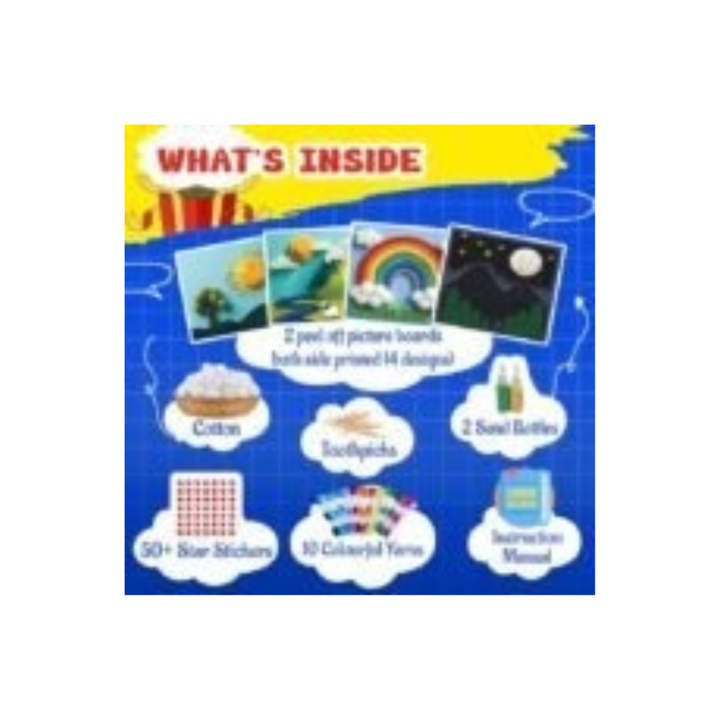 Kreeda Sand Art & Wool Art DIY Mess Free Craft Kit