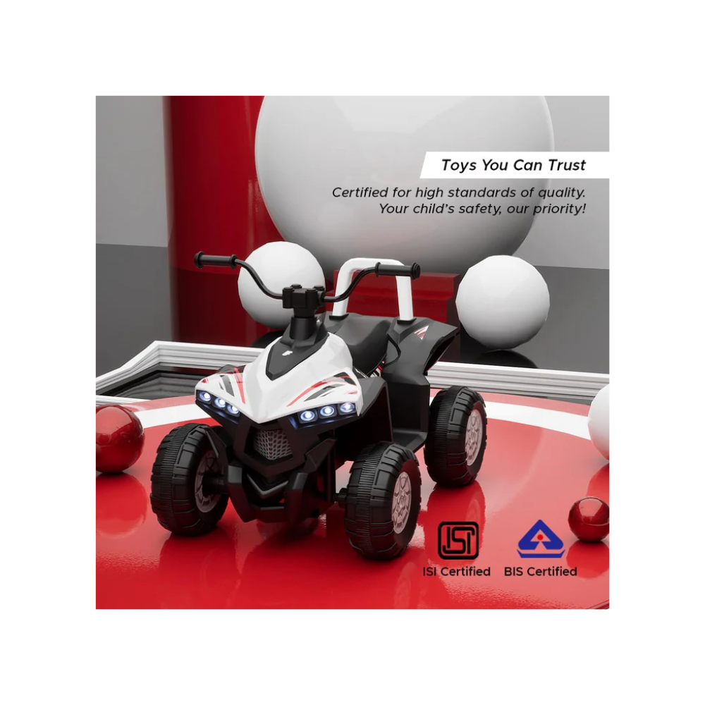 Formula Fun TurboTrek Battery Operated ATV Quad-Bike White