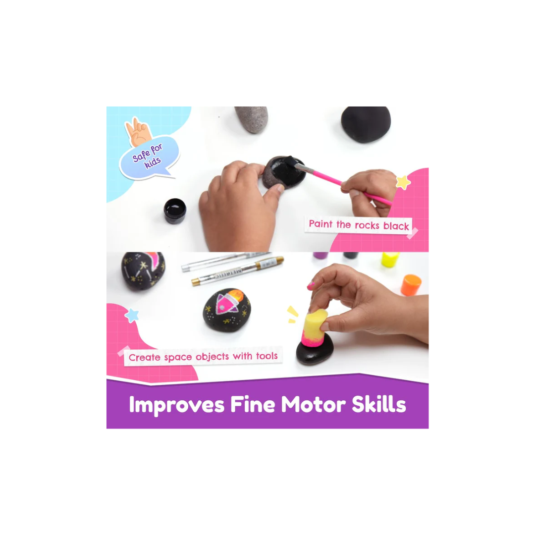Bloomingo Art & Craft Kit - Rock Painting Kit Soar into Space