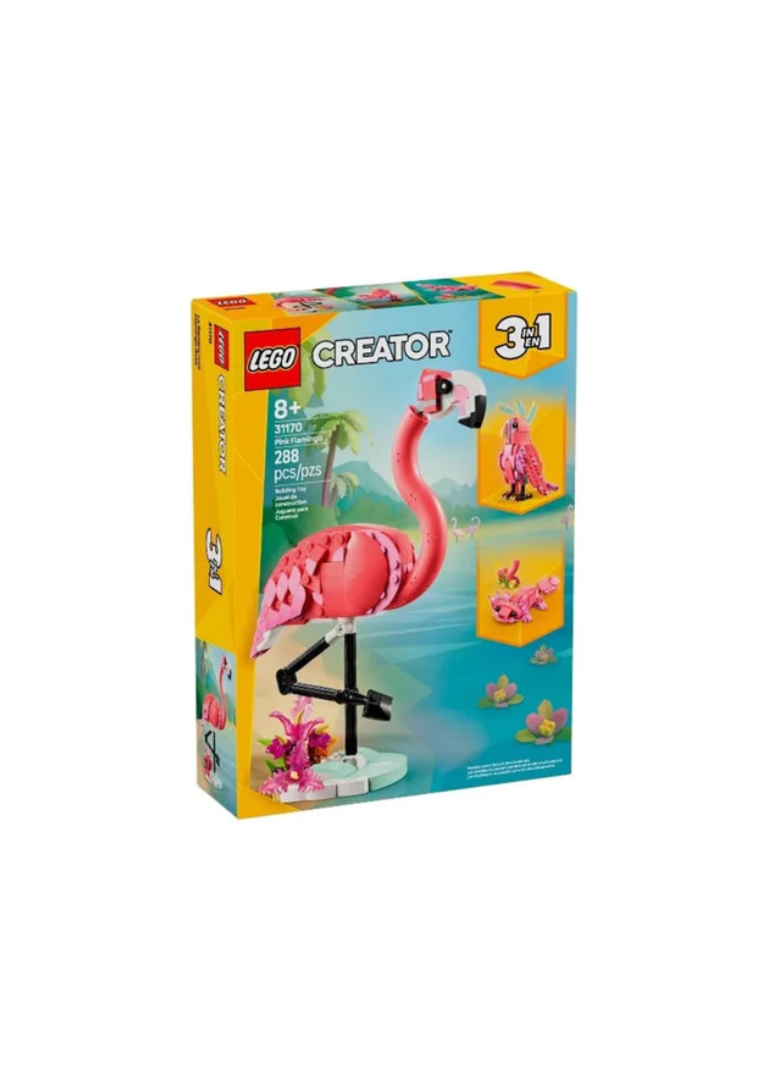 Lego 31170 Creator 3 In 1 Wild Animals: Pink Flamingo (288 Pieces)