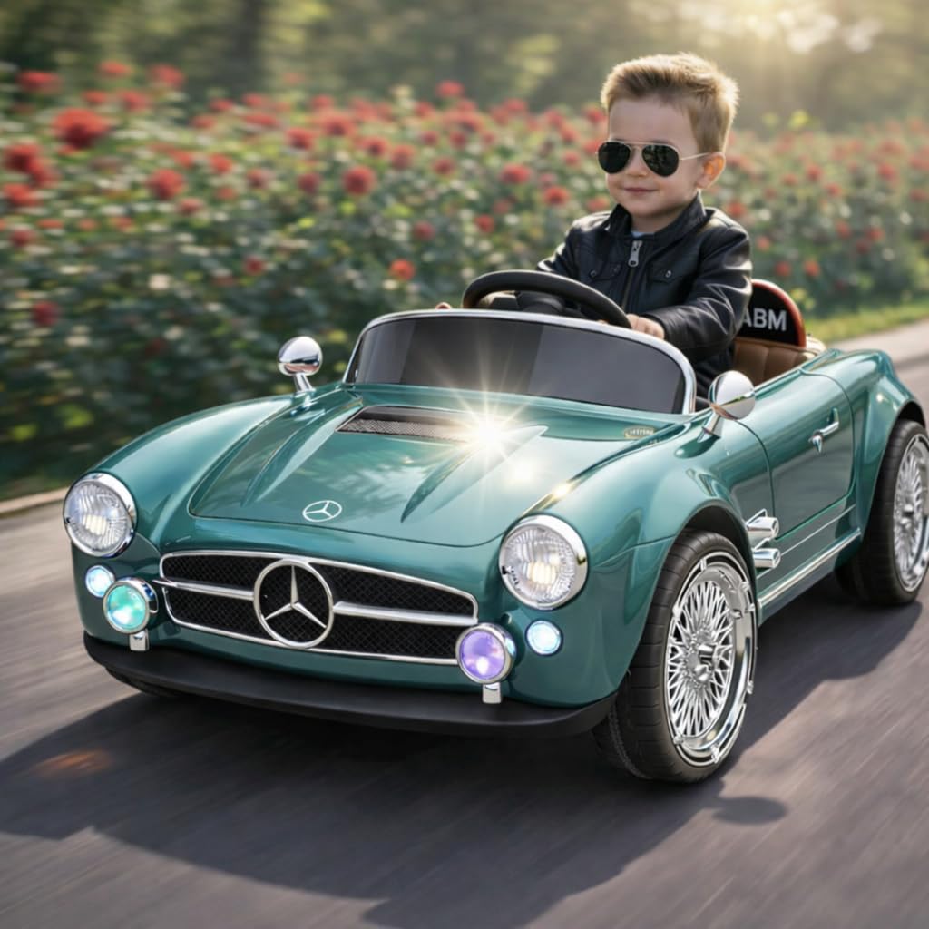 Rainbow Toys Battery Oprated AMR GT Sports Mercedes Car Green Teal