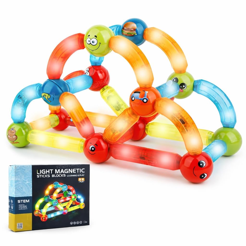 Dige Light Magnetic Sticks Blocks 52pcs