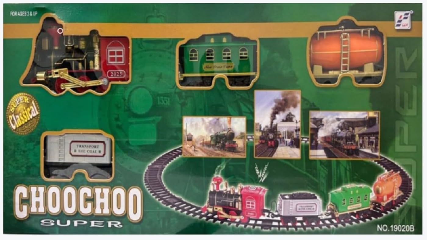 Rainbow Toys Smok Train Toy Set with Sound and Music (CHOOCHOO Train)
