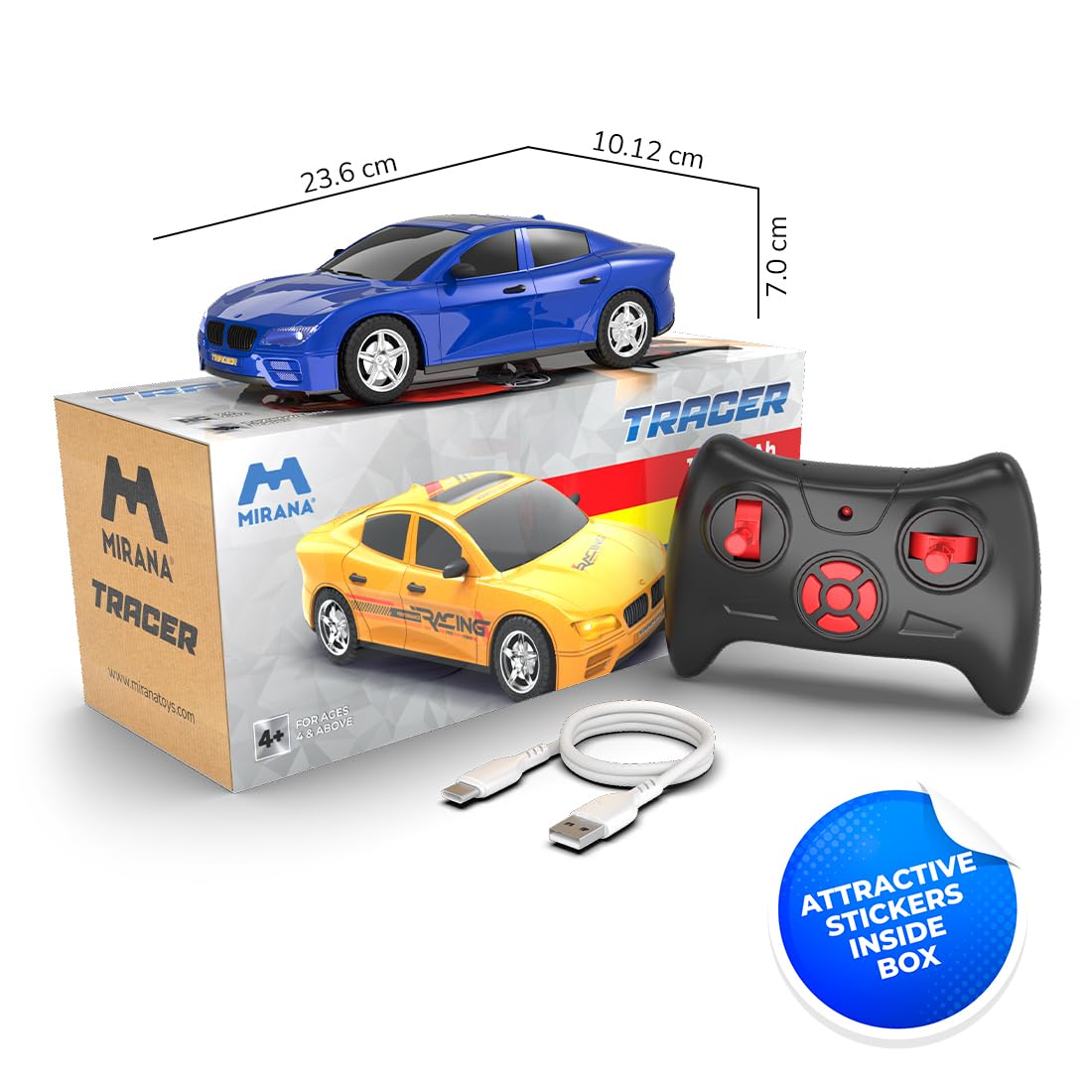 Mirana Tracer Remote & App Controlled Car Blue