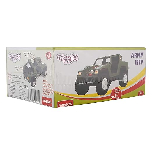 Funskool Giggles Army Jeep, Pack of 1, Multicolor