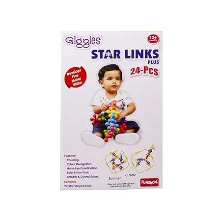 Funskool Giggles - Star Links Plus - 24pcs, Multi-Coloured