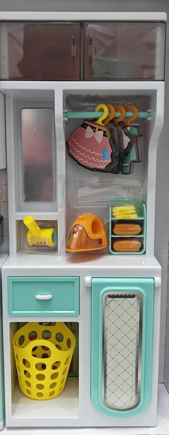 Lumo Bathroom Playset Home Toilet, Shower & Washing Machine with Light & Sound Pretend Play Set with Accessories
