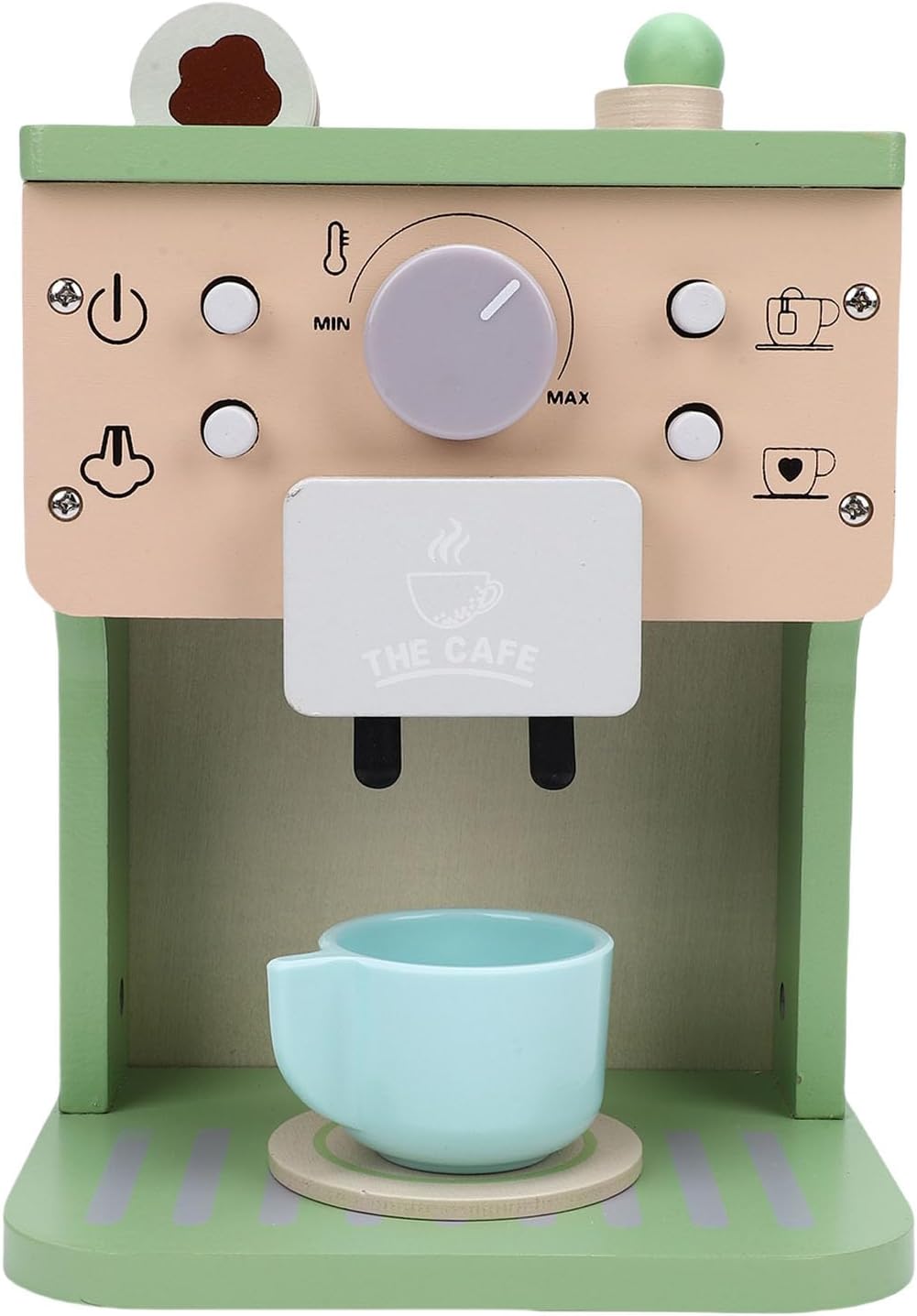 Wooden Coffee Maker Playset Afternoon Tea Espresso Machine for Kids Children