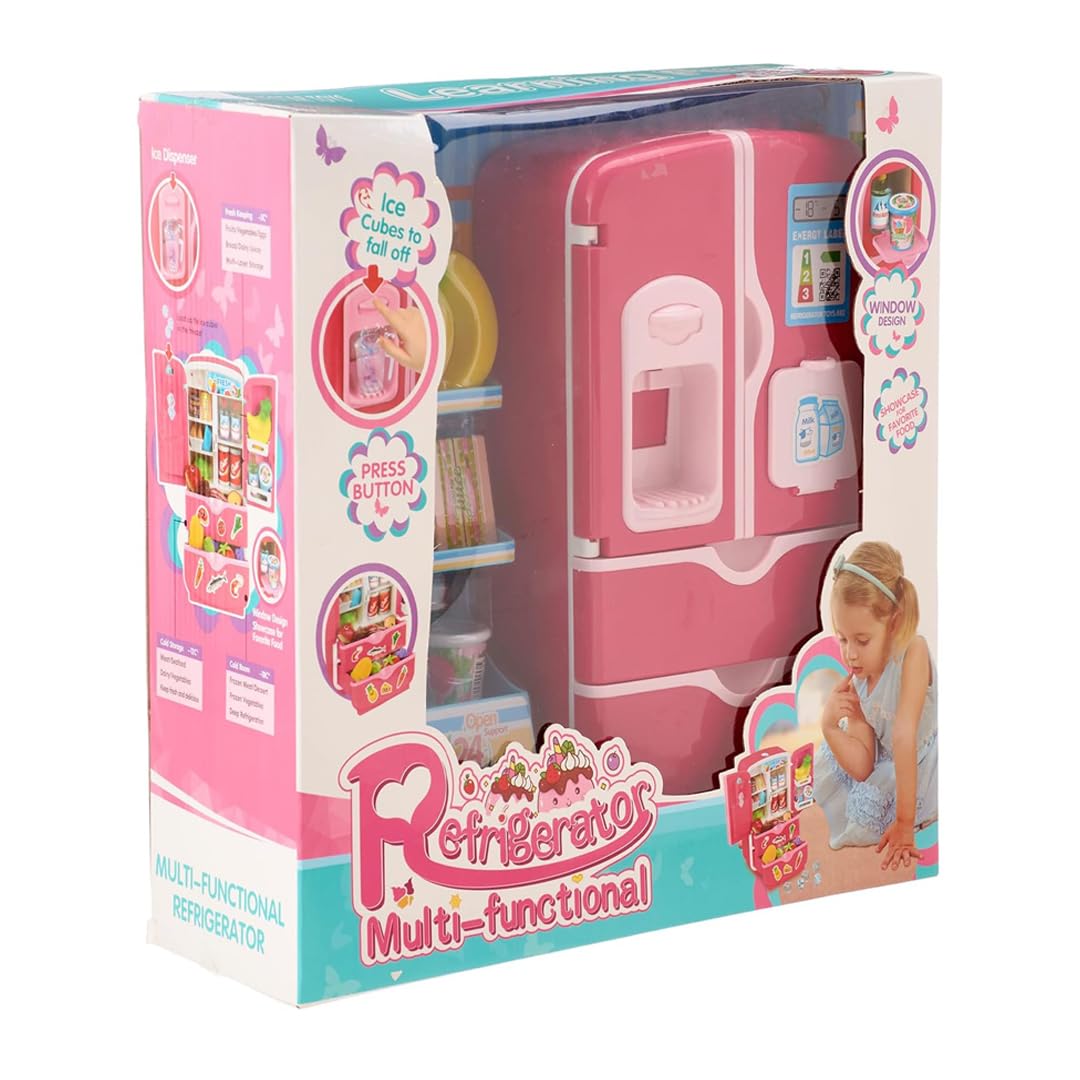 Rainbow Toys Shopping Pretend Play Kitchen Refrigerator Fridge Toys Double Door