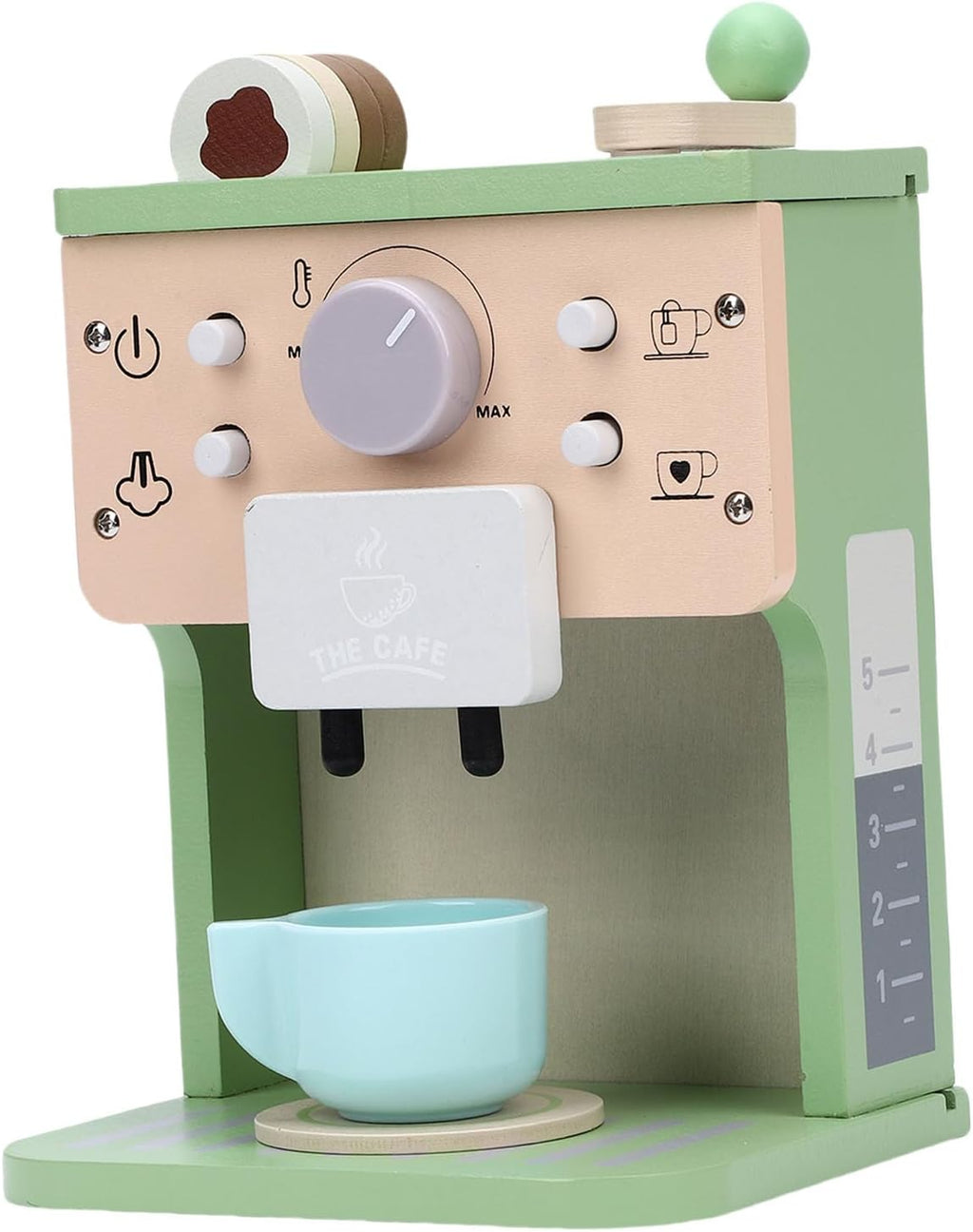 Wooden Coffee Maker Playset Afternoon Tea Espresso Machine for Kids Children