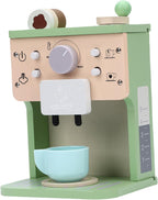 Wooden Coffee Maker Playset Afternoon Tea Espresso Machine for Kids Children