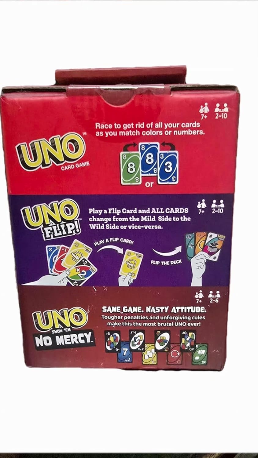 Mattel Games UNO Greatest Hits Gift Pack with 3 Card Games, UNO, UNO Flip & UNO Show