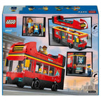 LEGO City Red Double-Decker Sightseeing Bus Toy 60407 (384 Pieces)