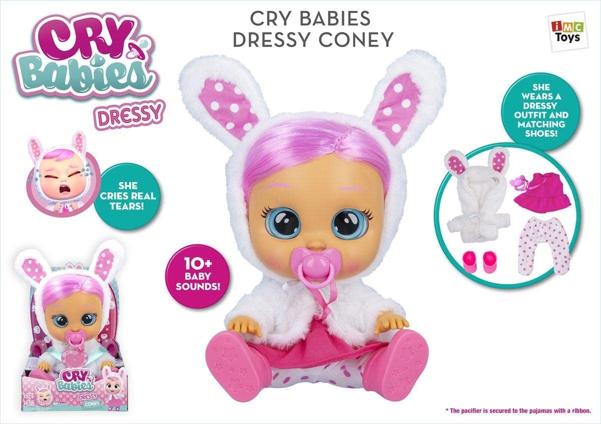 Cry Babies 12'' Dressy Coney Doll With Tears And Sounds Feature
