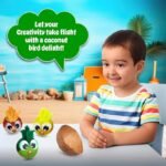 Kreeda Coconut Shells Art & Craft Kit, CocoAngry Birds DIY Creative Activity Kit