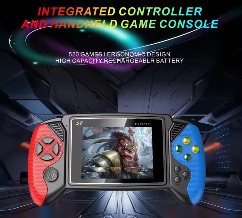 S7 Digital Game Player – Portable Handheld Controller Game Console for Kids