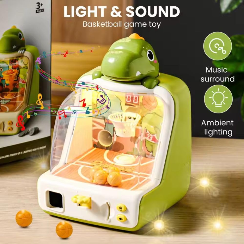 Mini Basketball Shooting Machine for Kids – Interactive Basketball Game with Balls & Coins 3+ Years