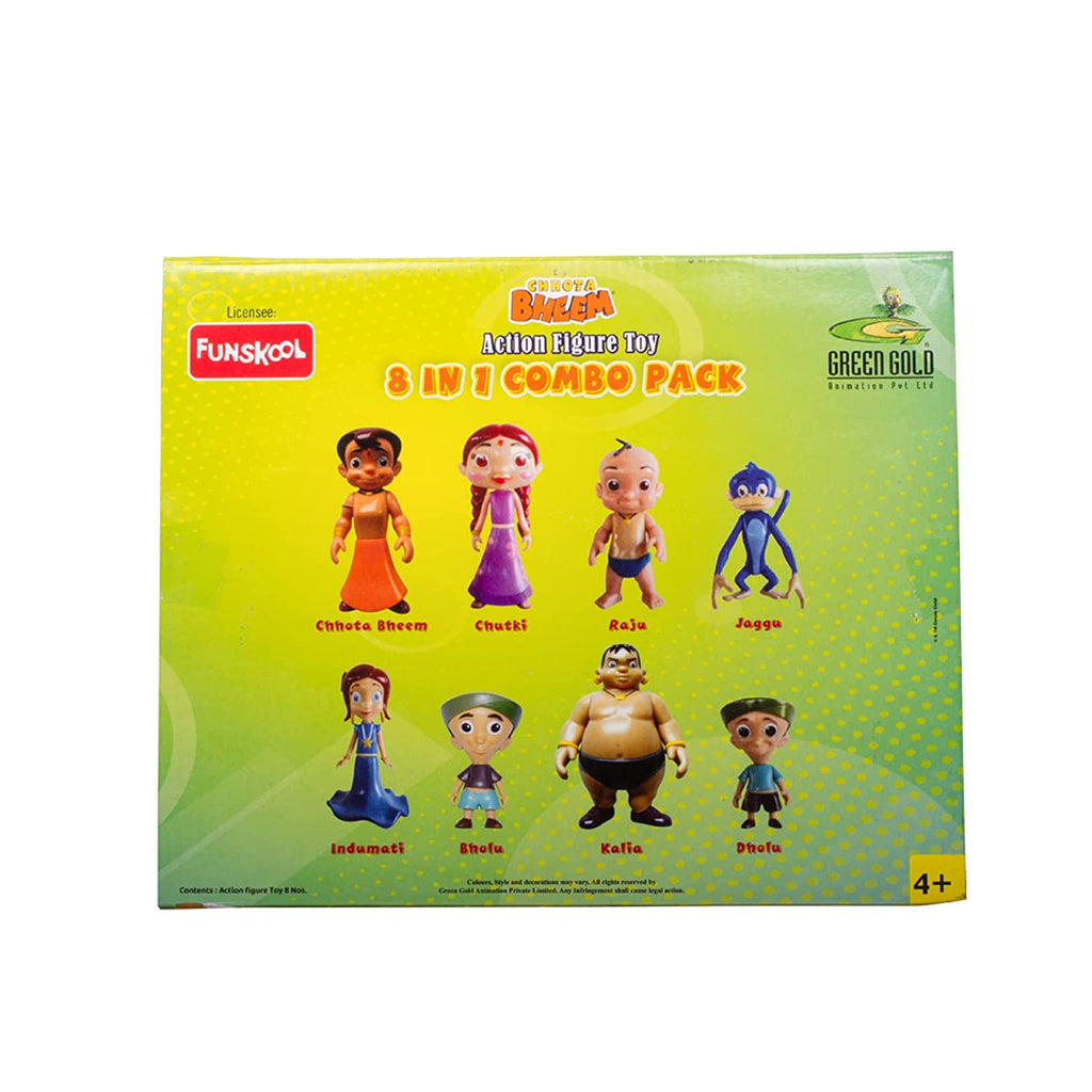 Funskool Chhota Bheem and Friends with Articulation 8IN1 4 Inch Action Figure Pack