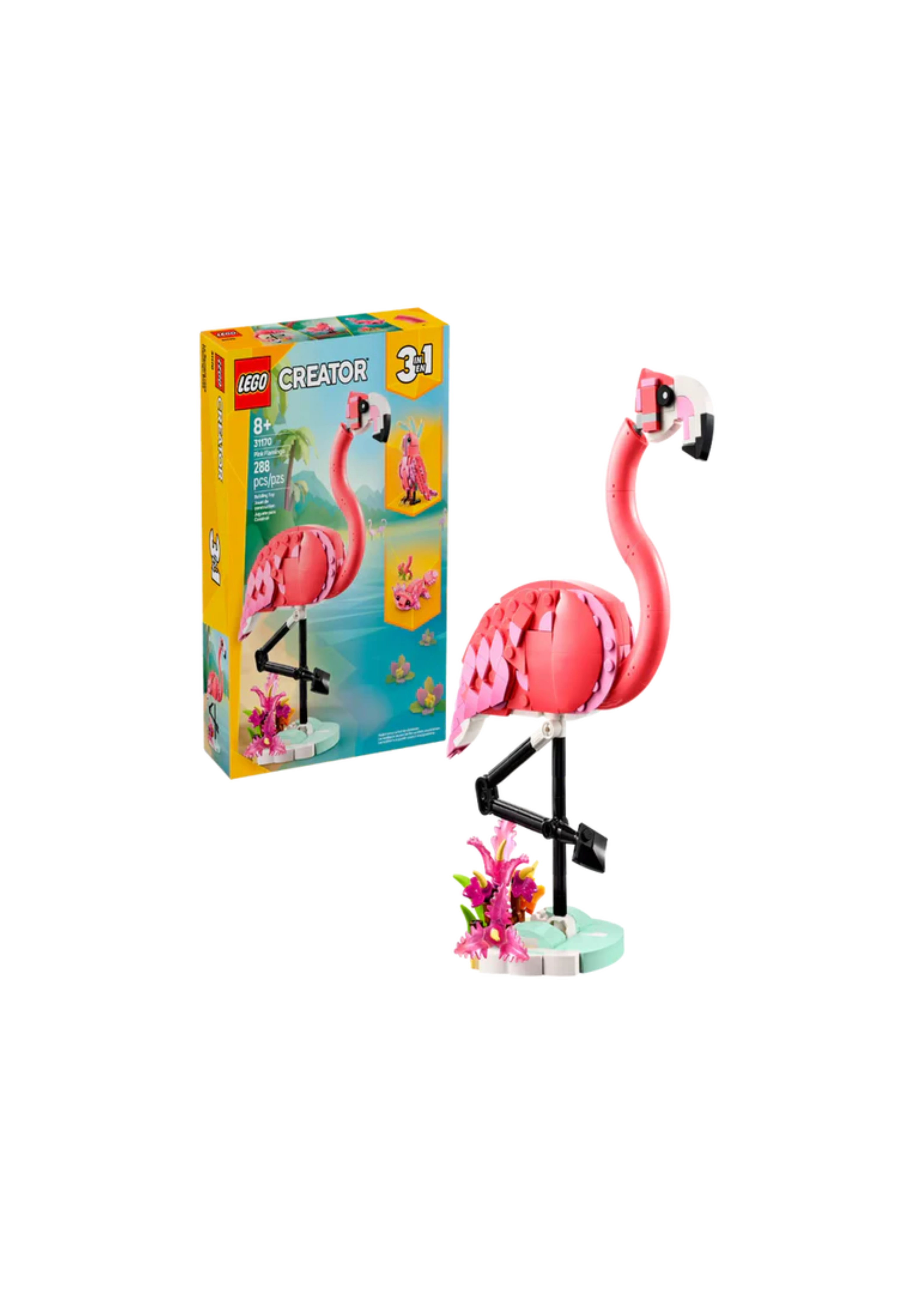 Lego 31170 Creator 3 In 1 Wild Animals: Pink Flamingo (288 Pieces)