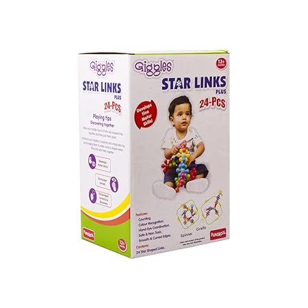 Funskool Giggles - Star Links Plus - 24pcs, Multi-Coloured