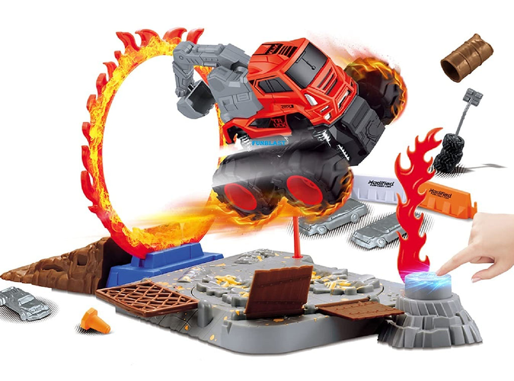 Rainbow Toys 4X4 Wheel Drive Jumping Stunt Track Set