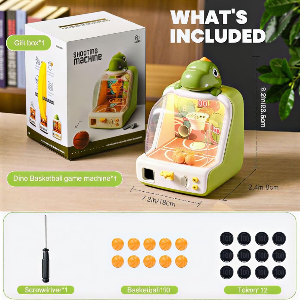 Mini Basketball Shooting Machine for Kids – Interactive Basketball Game with Balls & Coins 3+ Years