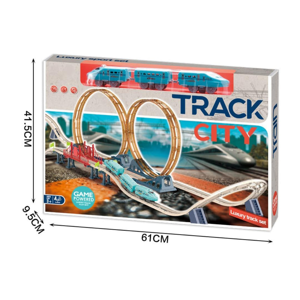 Luxury Funny Worlds Track City Railway Train Set, DIY Building Track