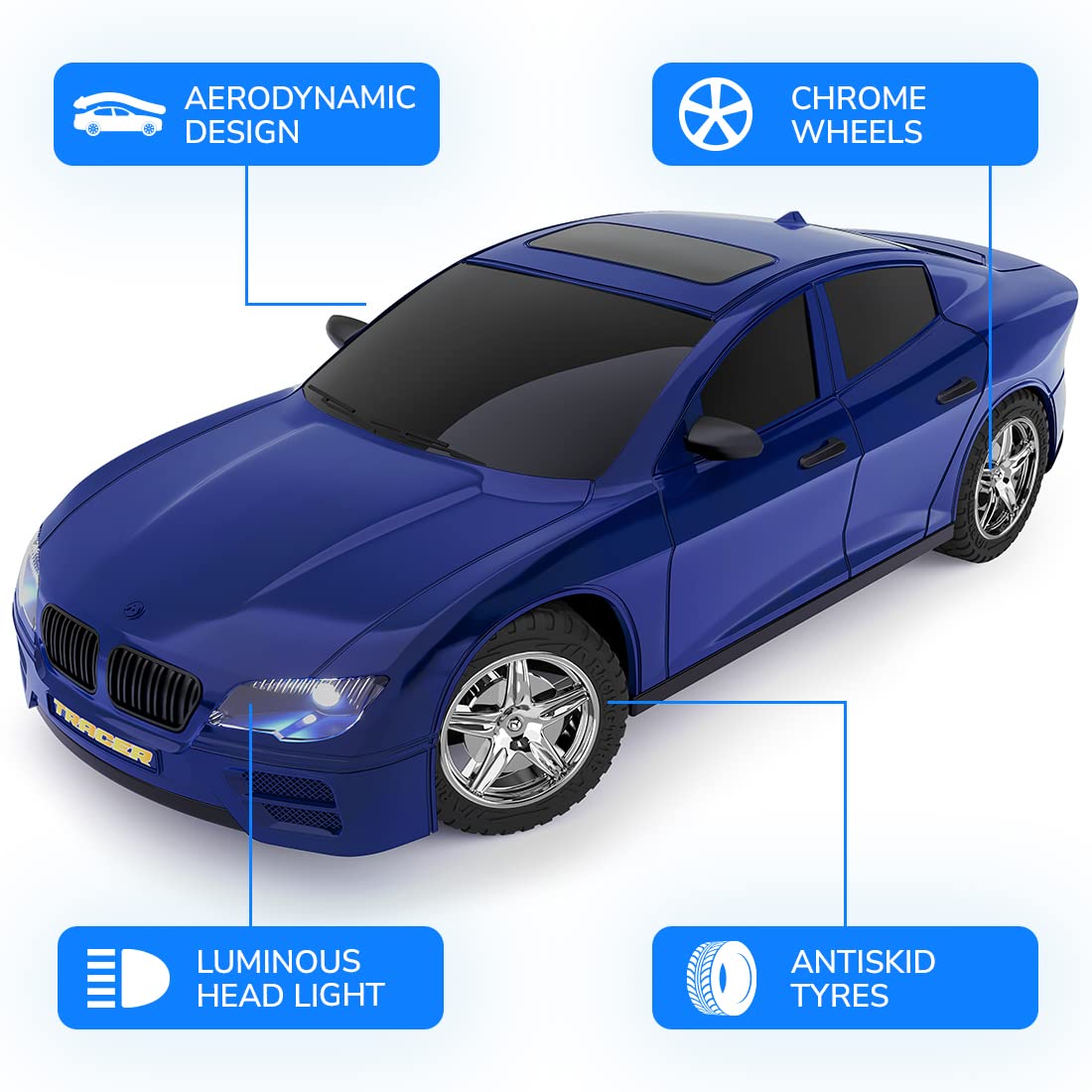 Mirana Tracer Remote & App Controlled Car Blue