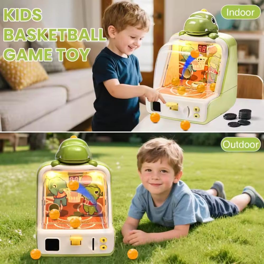 Mini Basketball Shooting Machine for Kids – Interactive Basketball Game with Balls & Coins 3+ Years