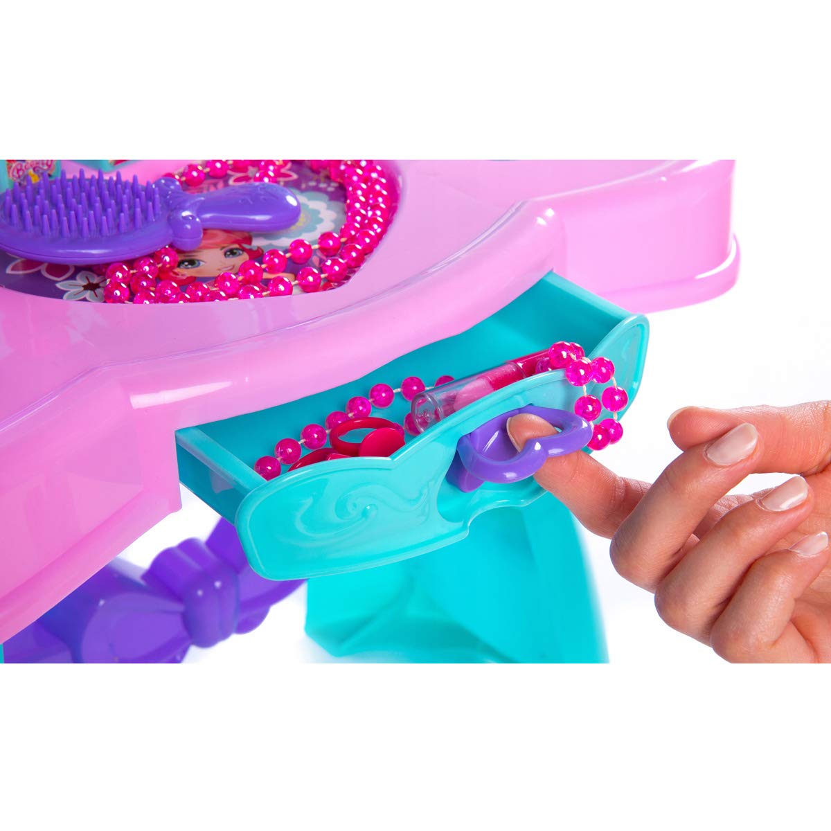 Xiong Cheng Girls Pretend Play Lovely Dressing Table Set with Music and Lights