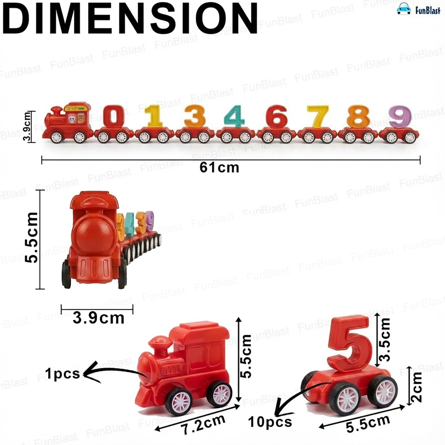 Magnetic Digital Number Train Toy – 21 Pcs Educational Learning Set for Kids 3+