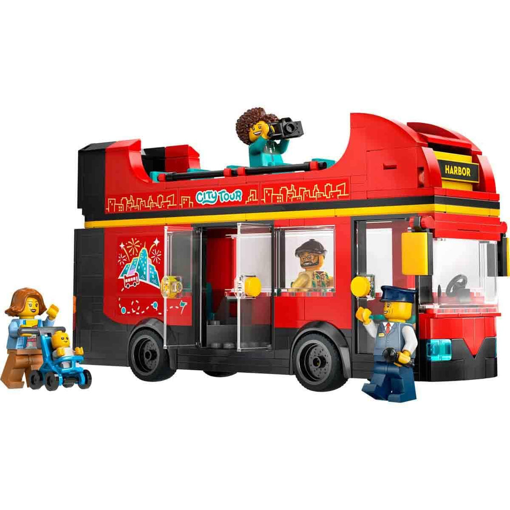 LEGO City Red Double-Decker Sightseeing Bus Toy 60407 (384 Pieces)