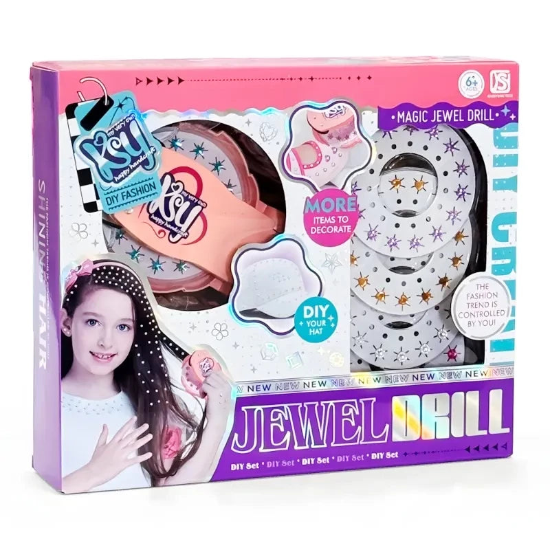 KSY Hand Craft DIY JJewel Drill Glitter Sequin Hair Kit