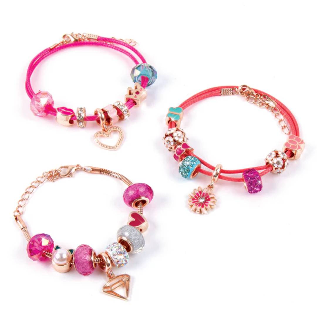Make It Read Halo Charms Bracekets Think Pink