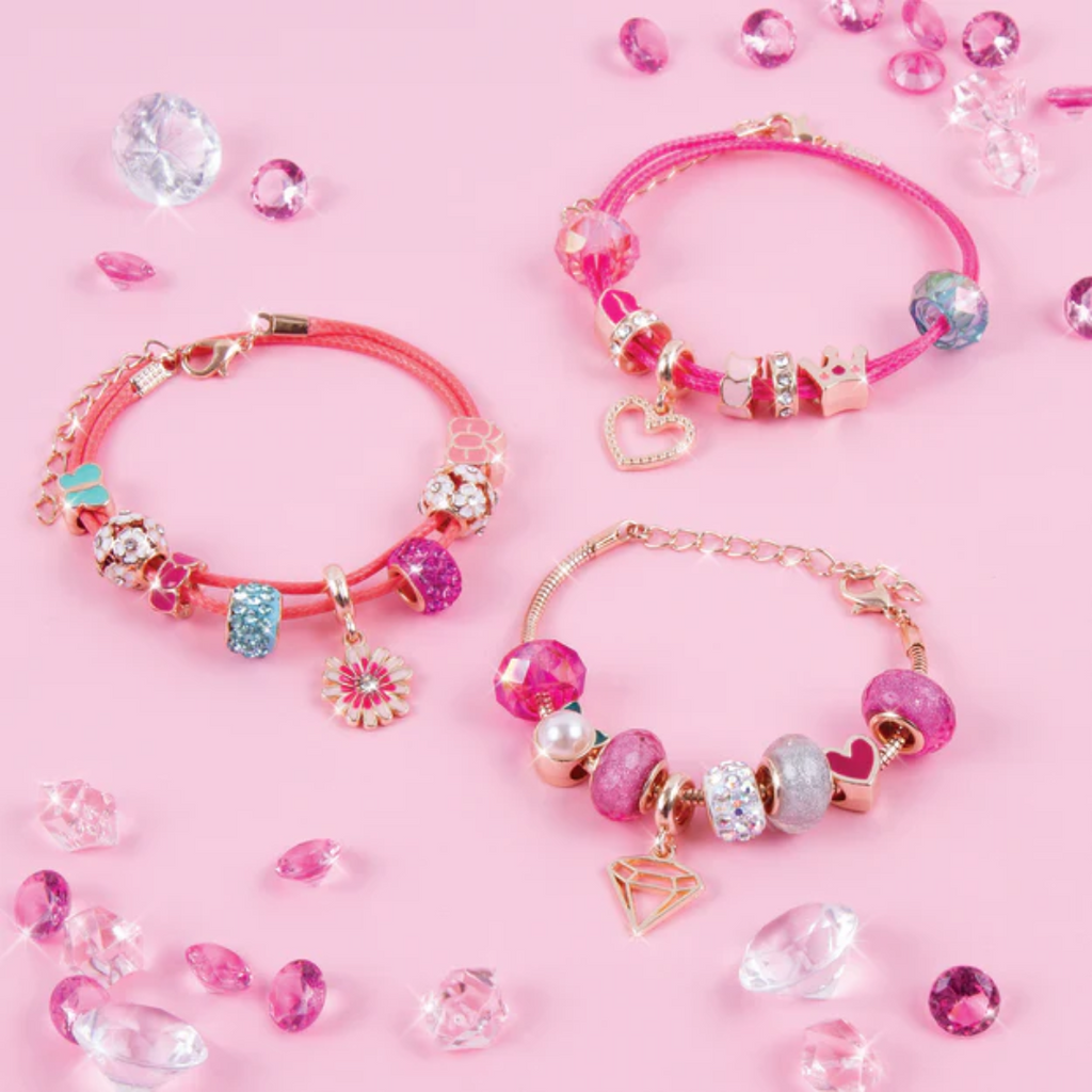 Make It Read Halo Charms Bracekets Think Pink