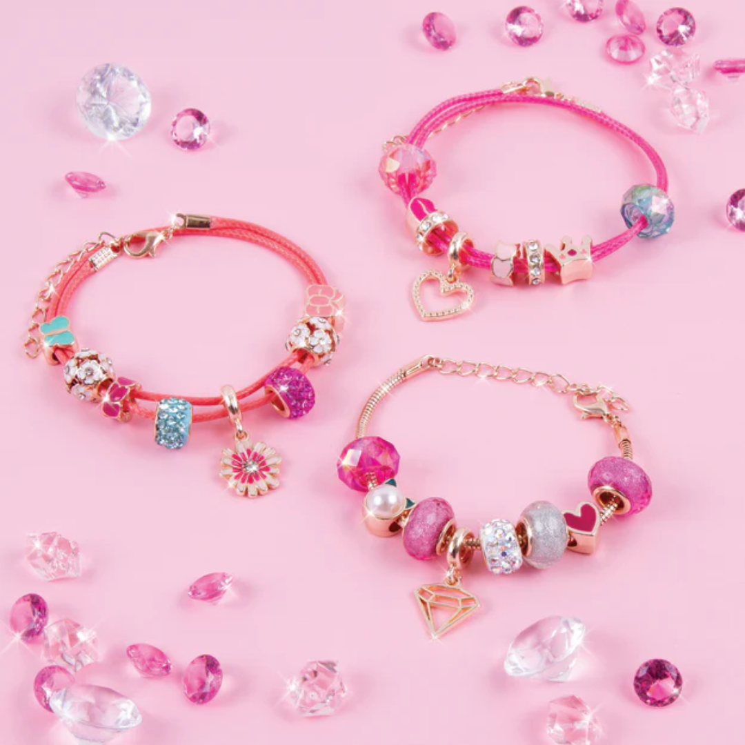 Make It Read Halo Charms Bracekets Think Pink