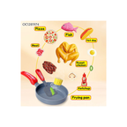 FiveStar Kitchen Pretend Play Plastic Toy Gas Stove Set Kids Cooking Tableware Play Set