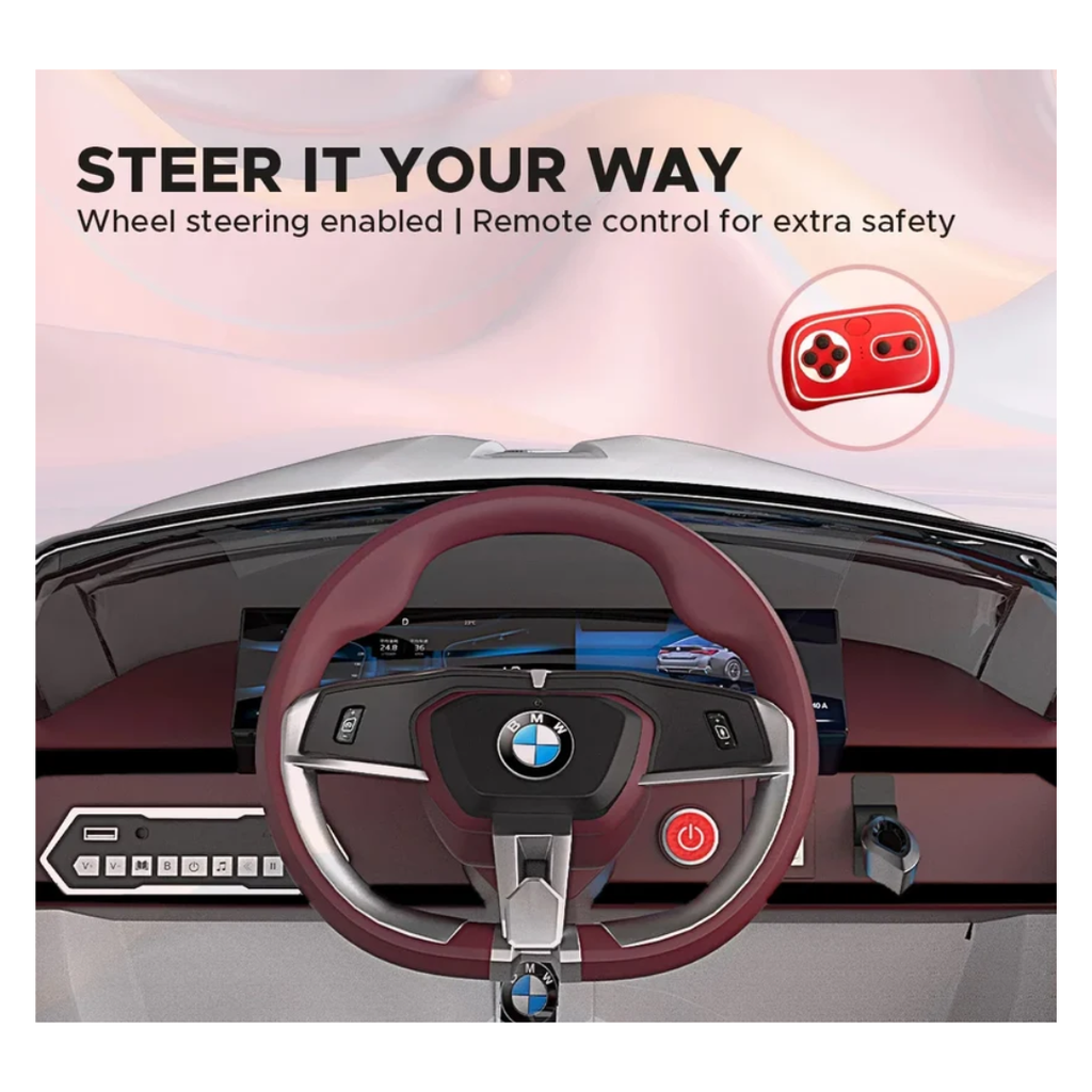 EMotorad Formula Fun Battery Oprated BMW i4 Ride-On Car, White