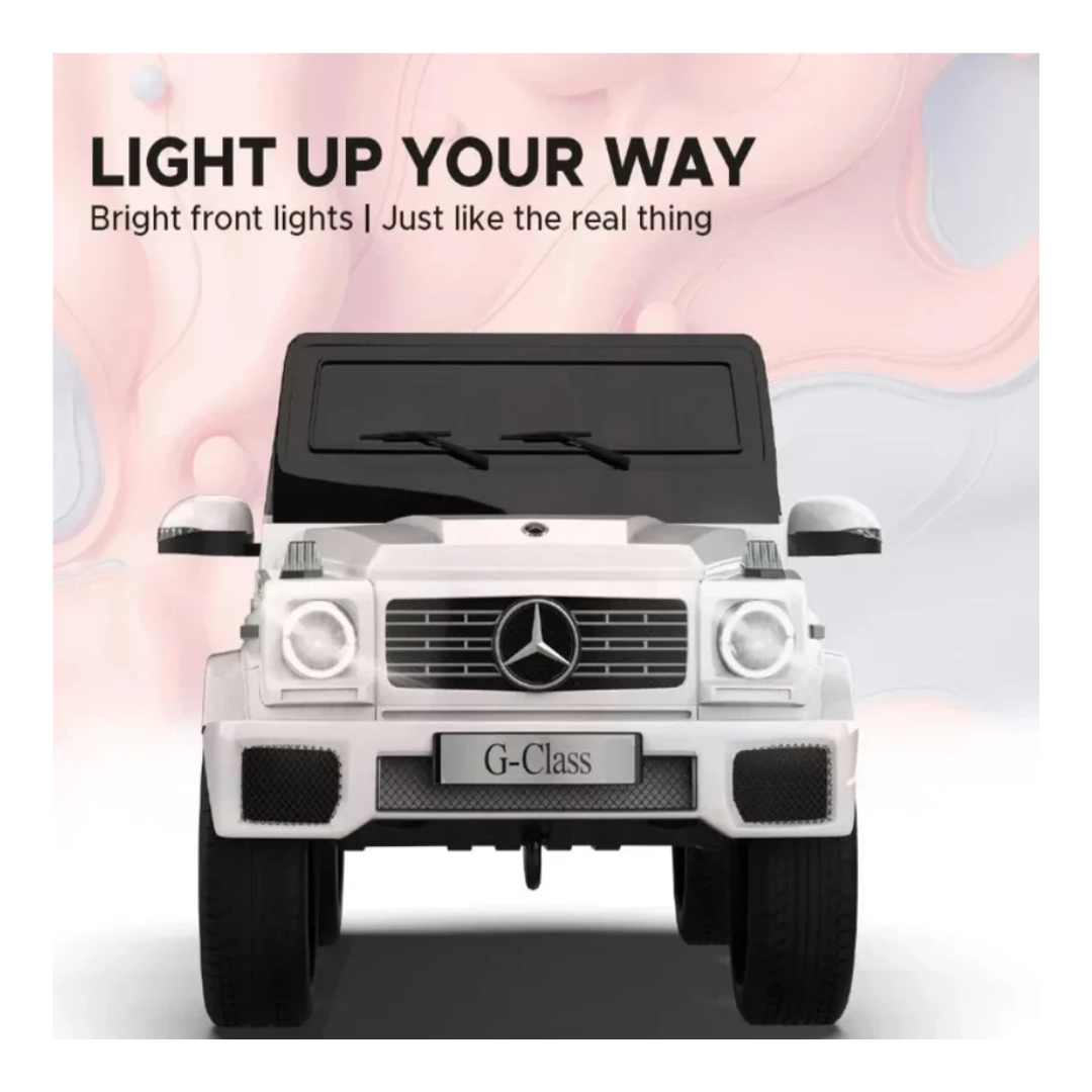 EMotorad Formula Fun Battery Oprated Mercedes Benz G-Wagon Ride-On Car, White