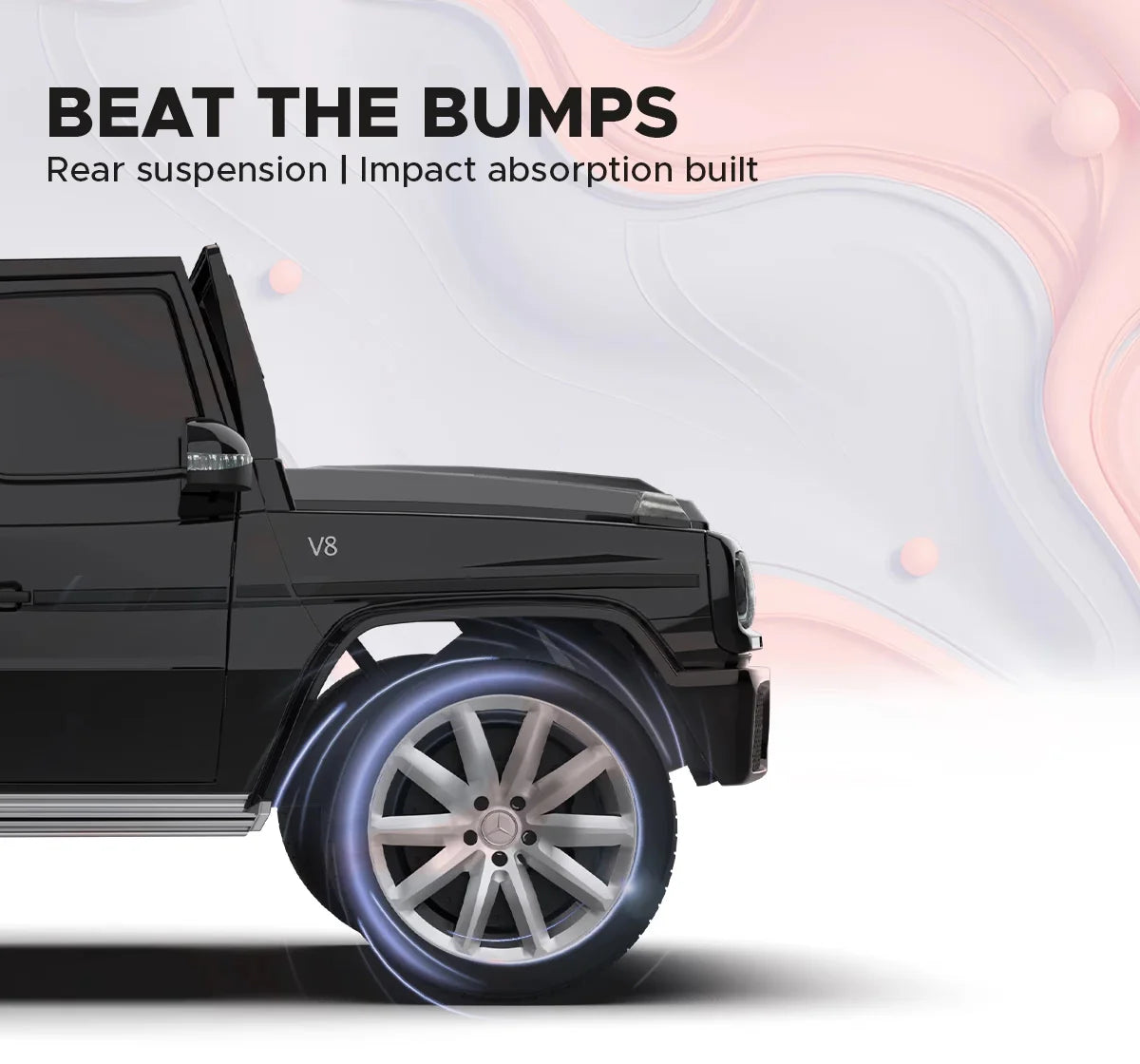 EMotorad Formula Fun Battery Oprated Mercedes Benz G-Wagon Ride-On Car, Black