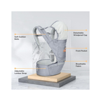 R For Rabbit Upsy Daisy Ergo 8-in-1 Hip Seat Baby Carrier Light Grey